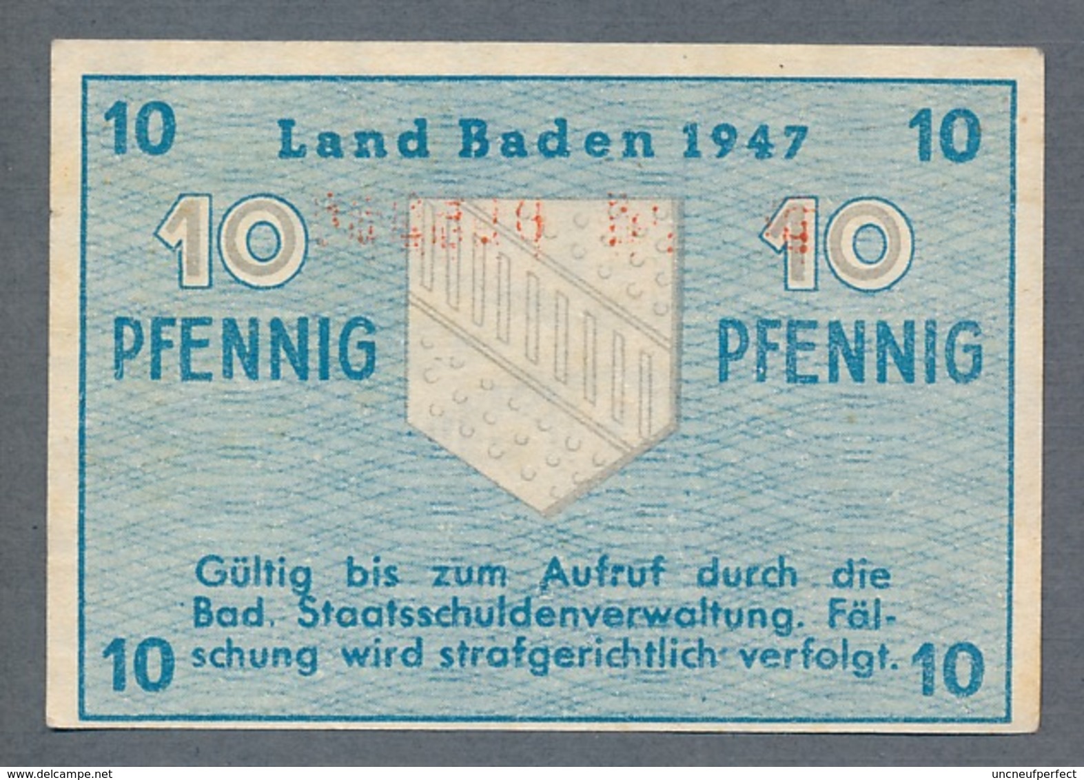 PS1002a Ro209d FBZ-2d. 10 Pfennig 1947 UNC NEUF - Autres & Non Classés