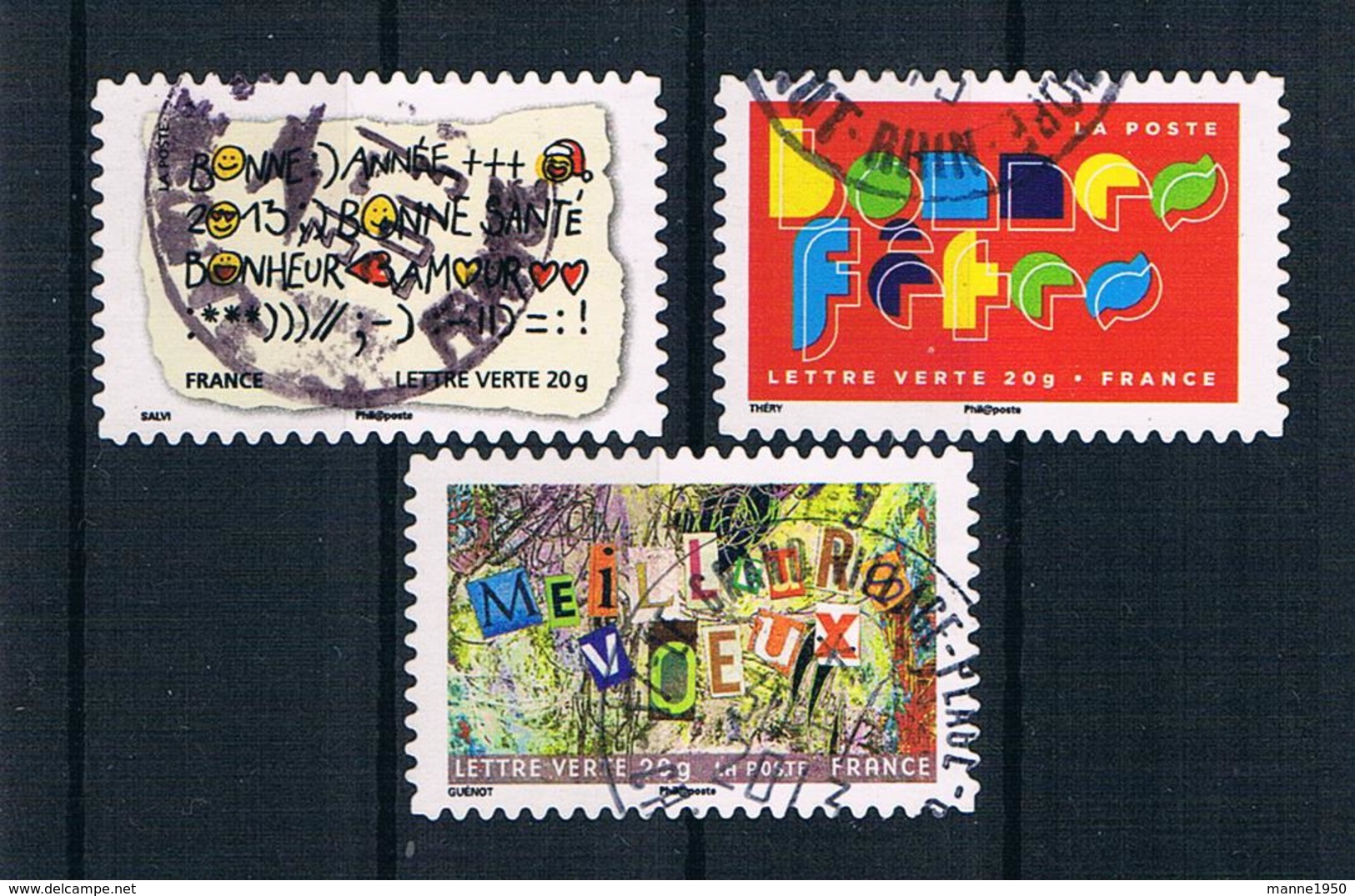 Frankreich 2012 Mi.Nr. 5466/70/72 Gestempelt - Used Stamps