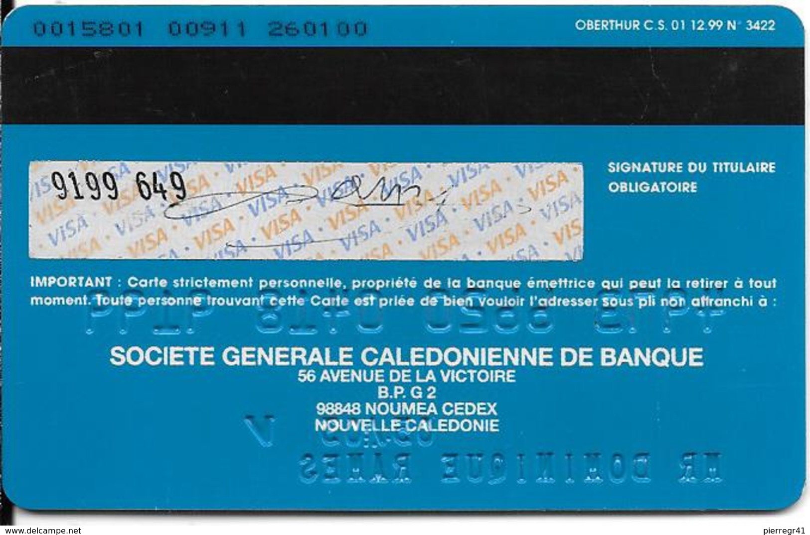 -CARTE+-PUCE-MAGNETIQUE-CB-SOCIETE GENERALE-PREMIER-Exp-05/03-OBRTHUR-12/99 -TBE-RARE - Cartes Bancaires Jetables