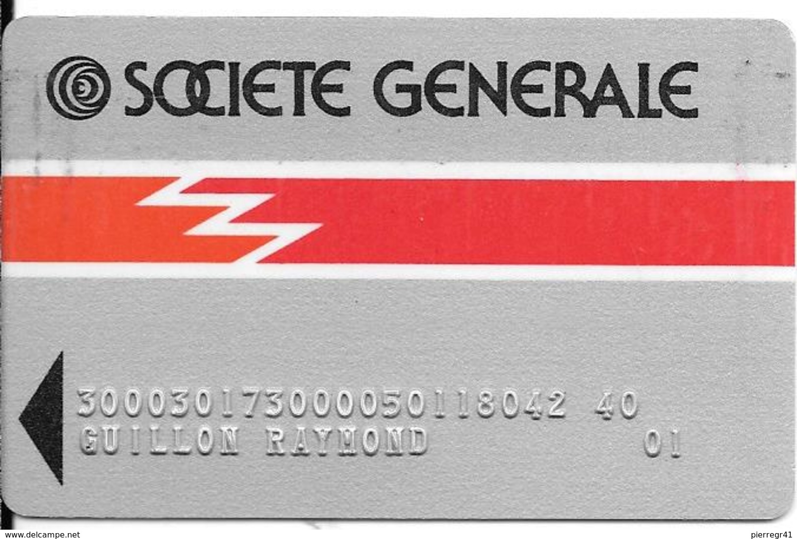 CARTE-+MAGNETIQUE-BANCAIRE-1990-SOCIETE GENERALE-CARTE -CARTE RETRAIT- -TBE - Cartes Bancaires Jetables