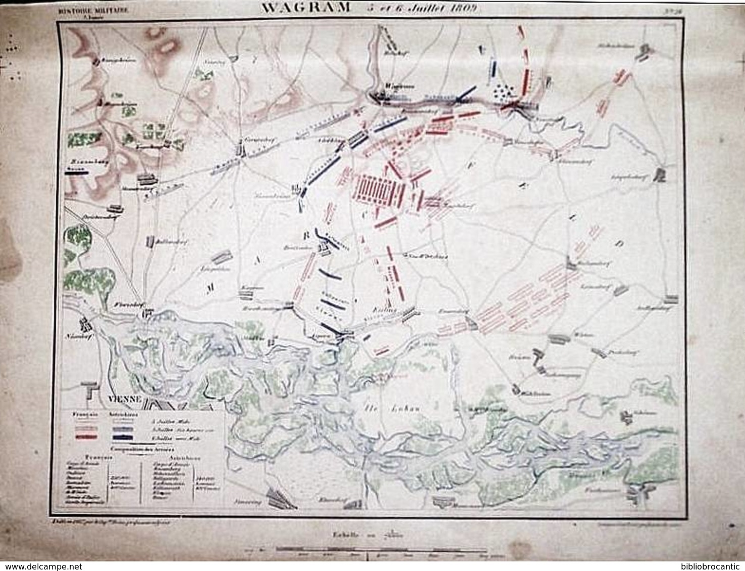 CARTE HISTORIQUE MILITAIRE - NAPOLEON -  WAGRAM,  5 Et 6 JUILLET 1809 - Autres & Non Classés