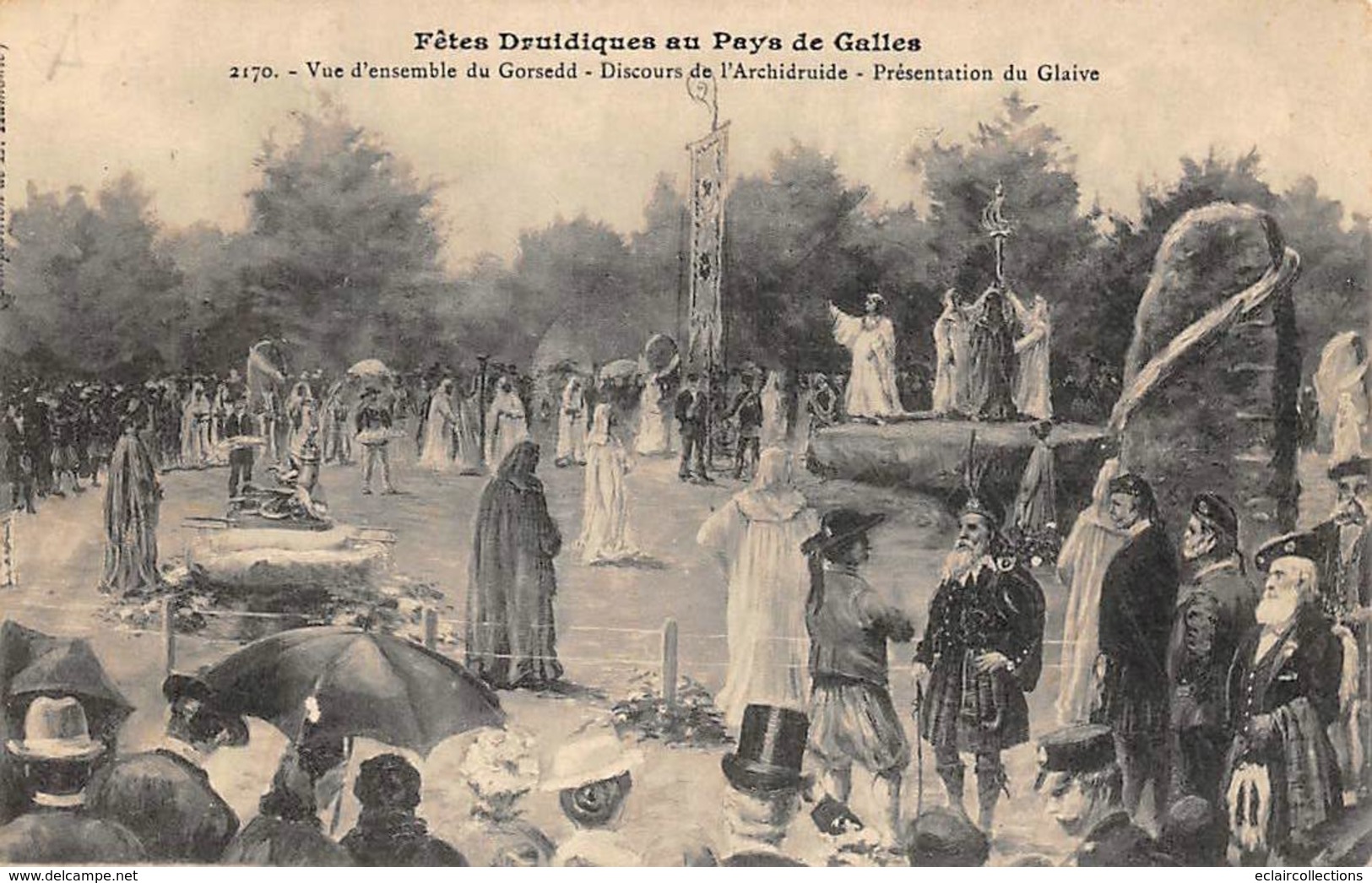 .Druide. Druidisme.Barde. Croyance.        22     Fêtes Druidiques Au Pays De Galles (reconstitution)       (voir Scan) - Autres & Non Classés