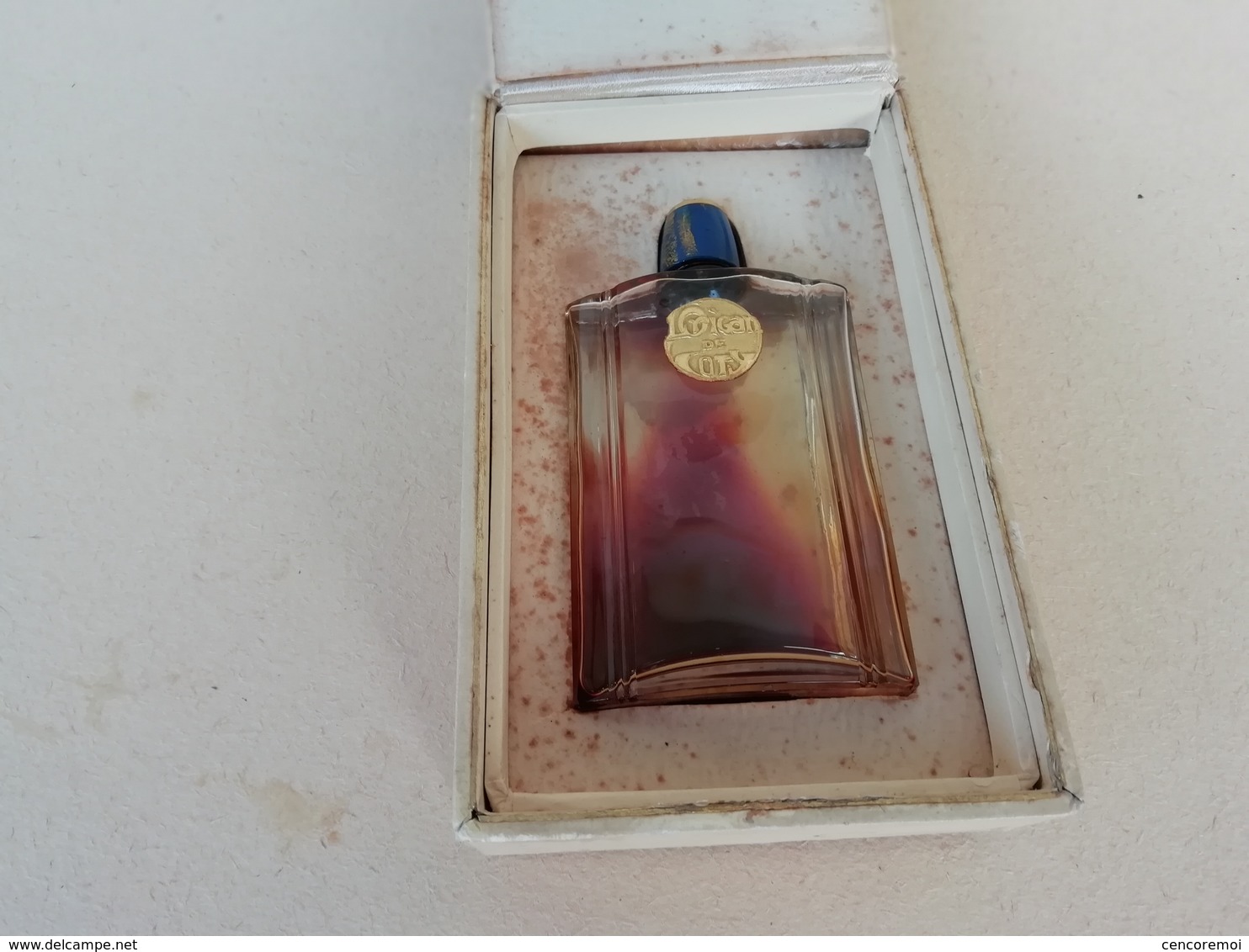 ancien flacon à parfum de collection parfumerie Coty, l'Origan dans sa boite d'origine