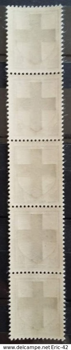 FRANCE N° 1180 Bande De 5 Armoiries Marseille. Neuf** MNH - Unused Stamps