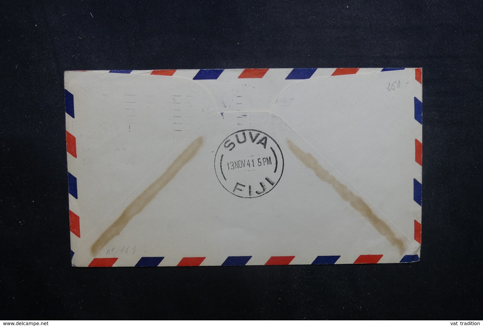 NOUVELLE ZÉLANDE - Enveloppe 1er Vol New Zéland / Fiji En 1941, Affranchissement Plaisant - L 40536 - Lettres & Documents
