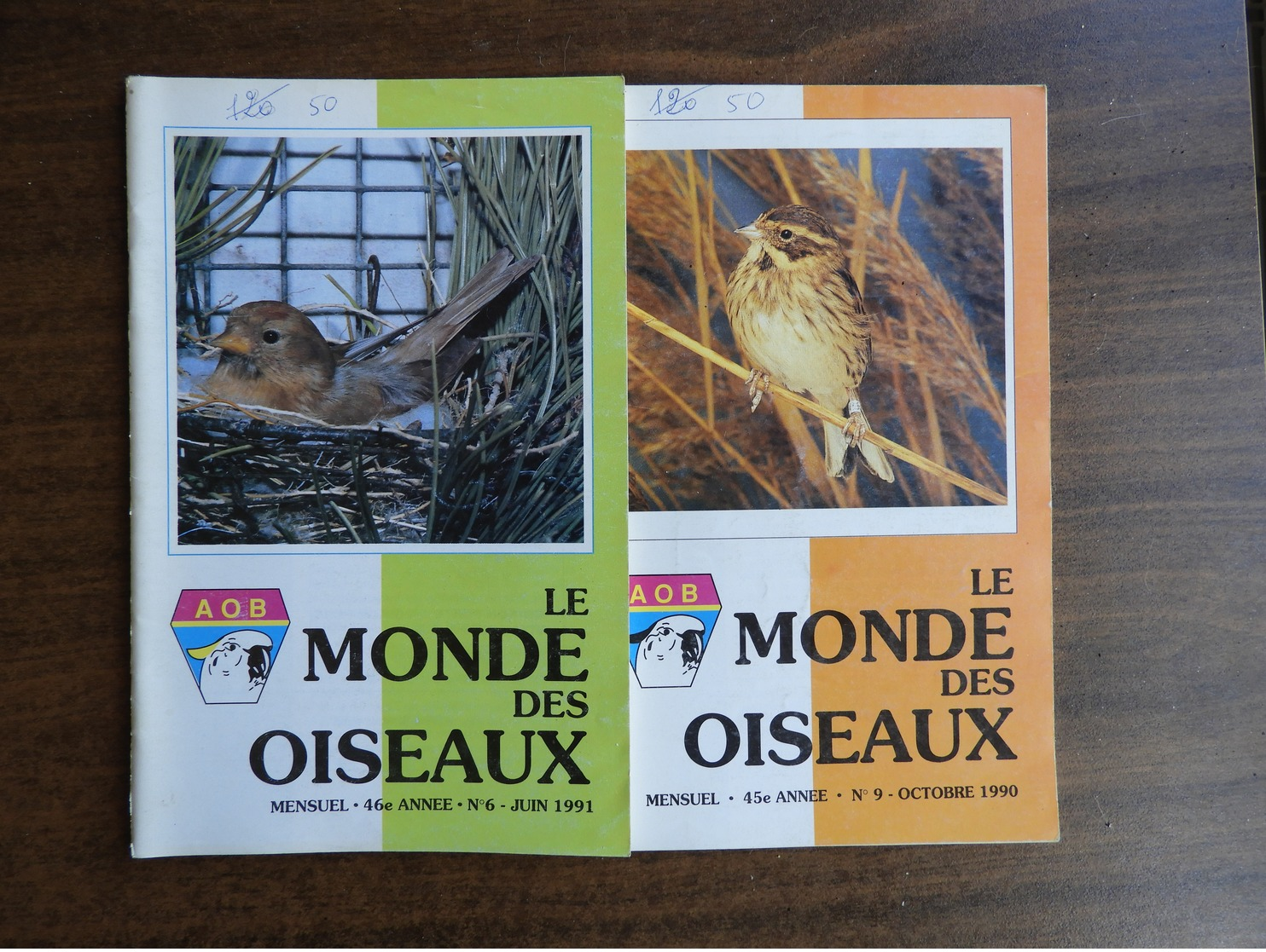 Le Monde Des Oiseaux. N°5/1980, 1/1990, 3, 8 Et 9/1990, 6/1991 - Animaux