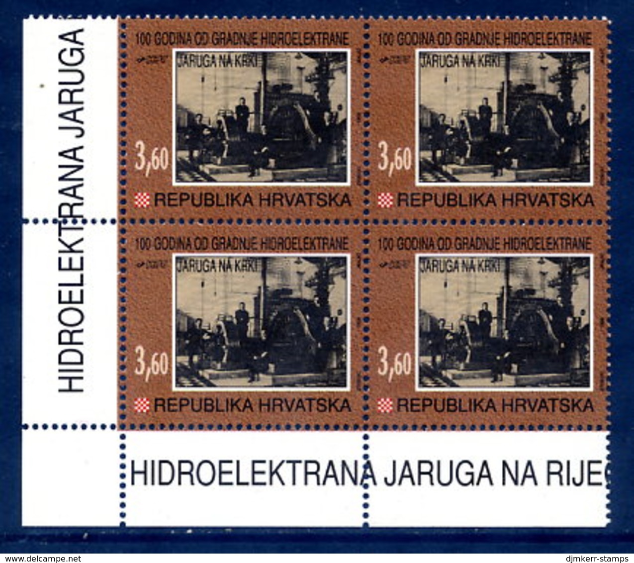 CROATIA 1995 Jaruga Hydro-power Station Block Of 4 MNH / **.  Michel 331 - Croatia