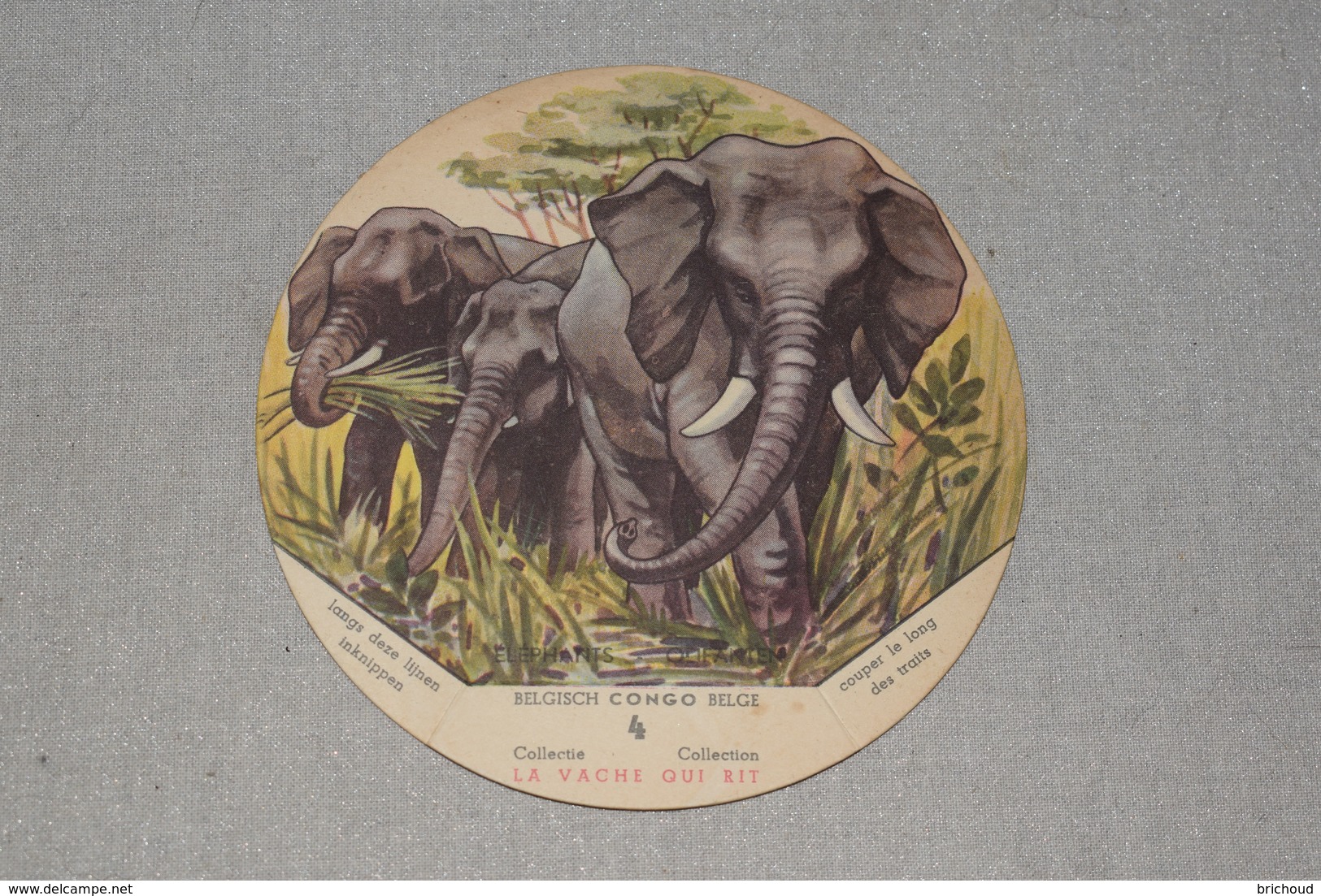 La Vache Qui Rit Belgish Congo Belge N° 4 Eléphant Oliphant - Altri & Non Classificati