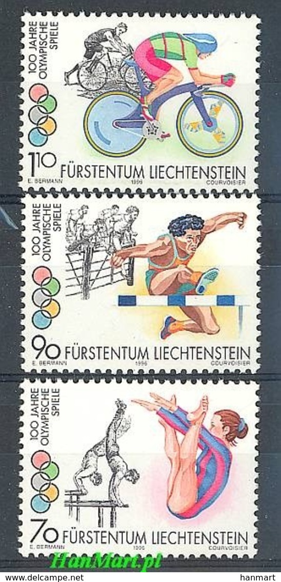 Liechtenstein 1996 Mi 1129-1131 MNH ( ZE1 LCH1129-1131 ) - Natation