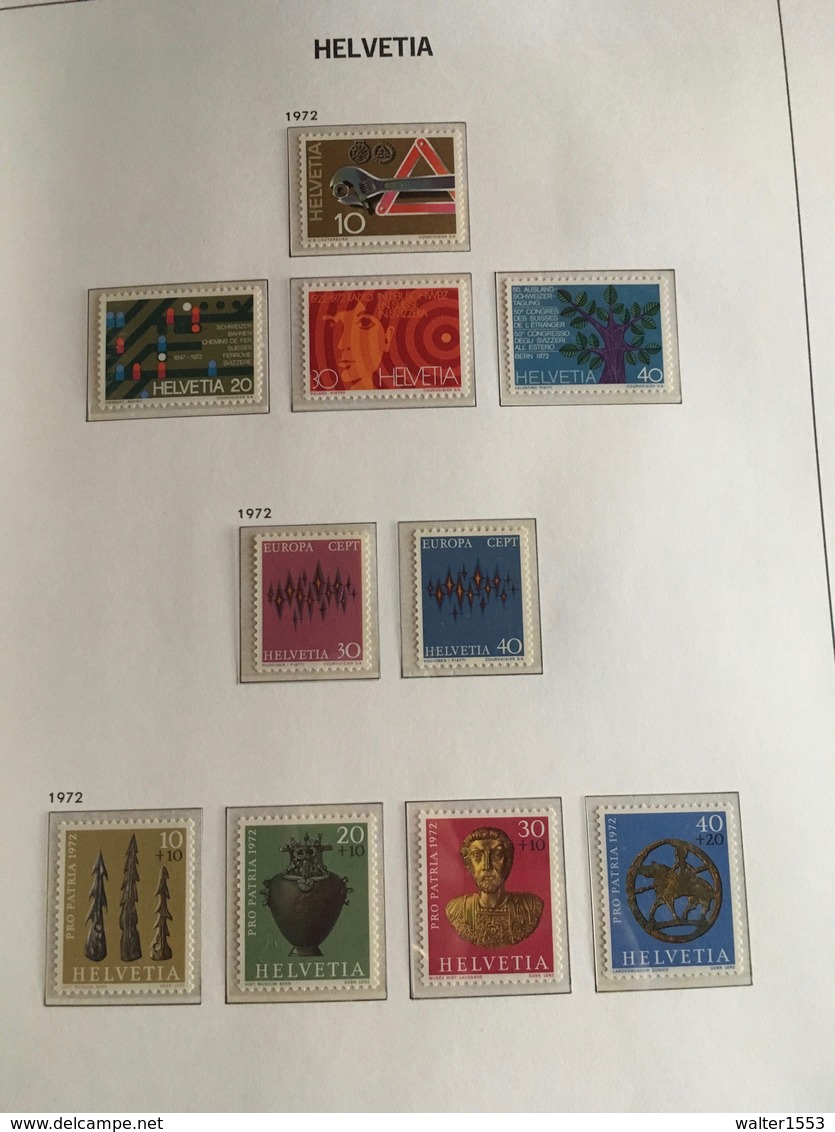 SVIZZERA SWITZERLAND SUISSE SCHWEIZ HELVETIA 1970 1971 1972 1973 1974 ** MNH - Nuovi