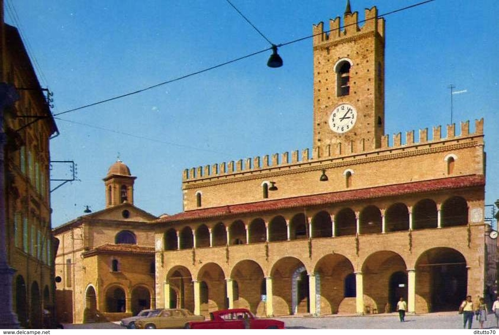 Offida - Piazza Vitt.emanuele - Palazzo Municipale - Formato Grande Non Viaggiata – E 13 - Ascoli Piceno