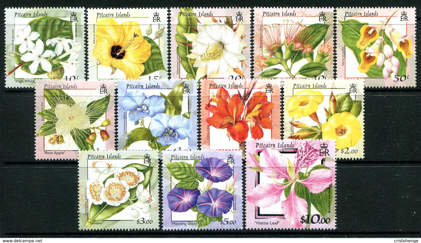 Pitcairn Islands 2000 Flowers Set LHM (SG 564-575) - Pitcairn