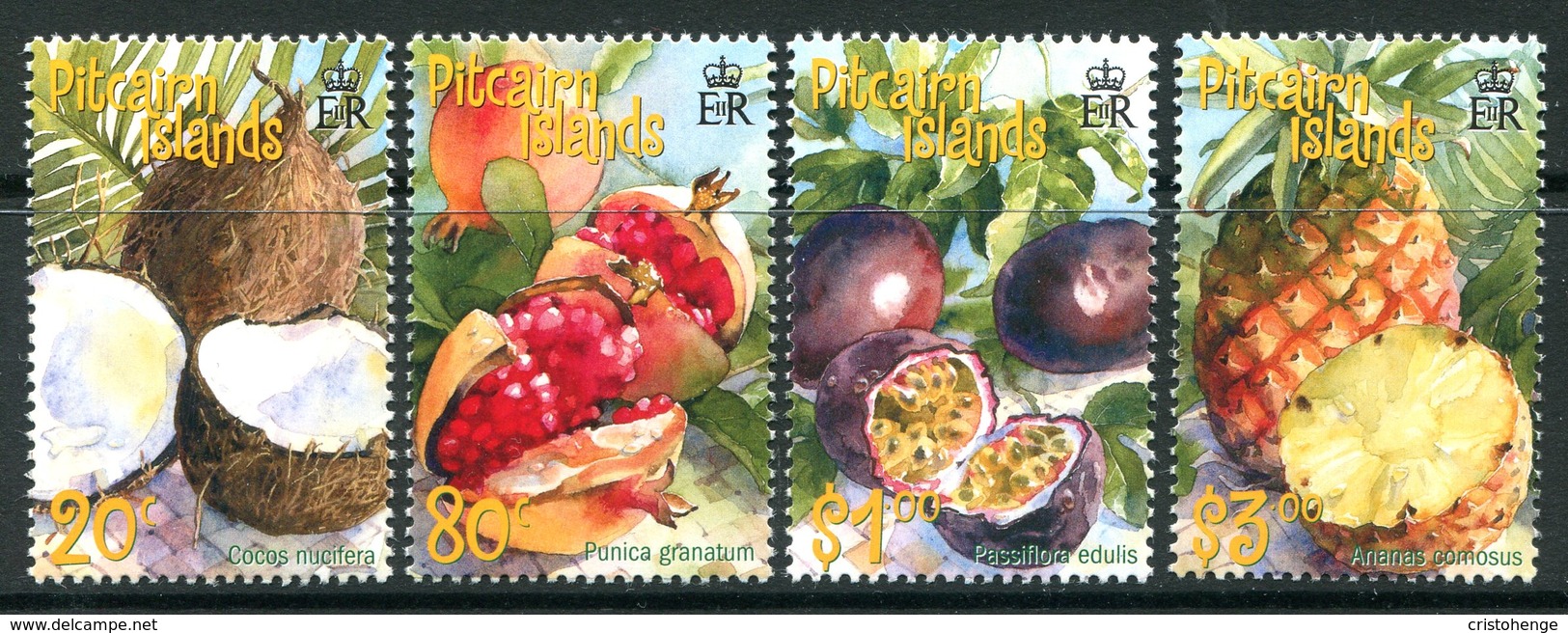 Pitcairn Islands 2001 Tropical Fruits Set LHM (SG 591-594) - Pitcairn Islands