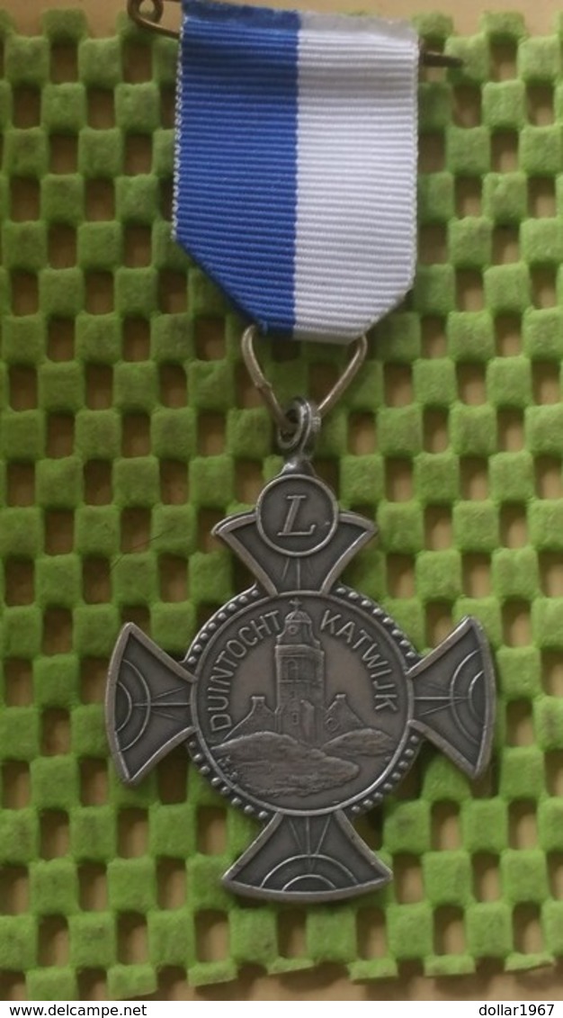 Medaille :Netherlands  - Medaille - Duinentocht Katwijk - 25 Km.  / Vintage Medal - Walking Association - Andere & Zonder Classificatie