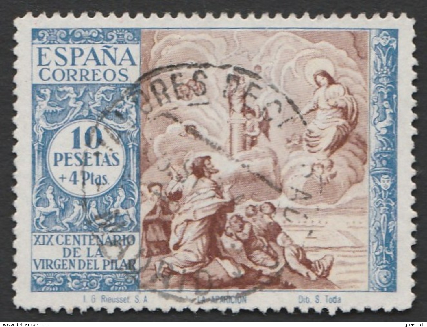 1940 XIX Centenario De La Venida De La Virgen Del Pilar A Zaragoza - Usati