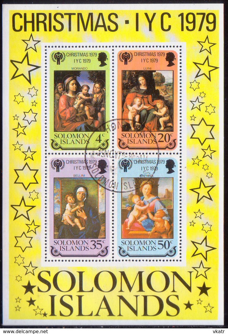 SOLOMON ISLANDS 1979 SG #404-08 Compl.set+m/s Used Christmas, Int.Year Of The Child - Solomon Islands (1978-...)