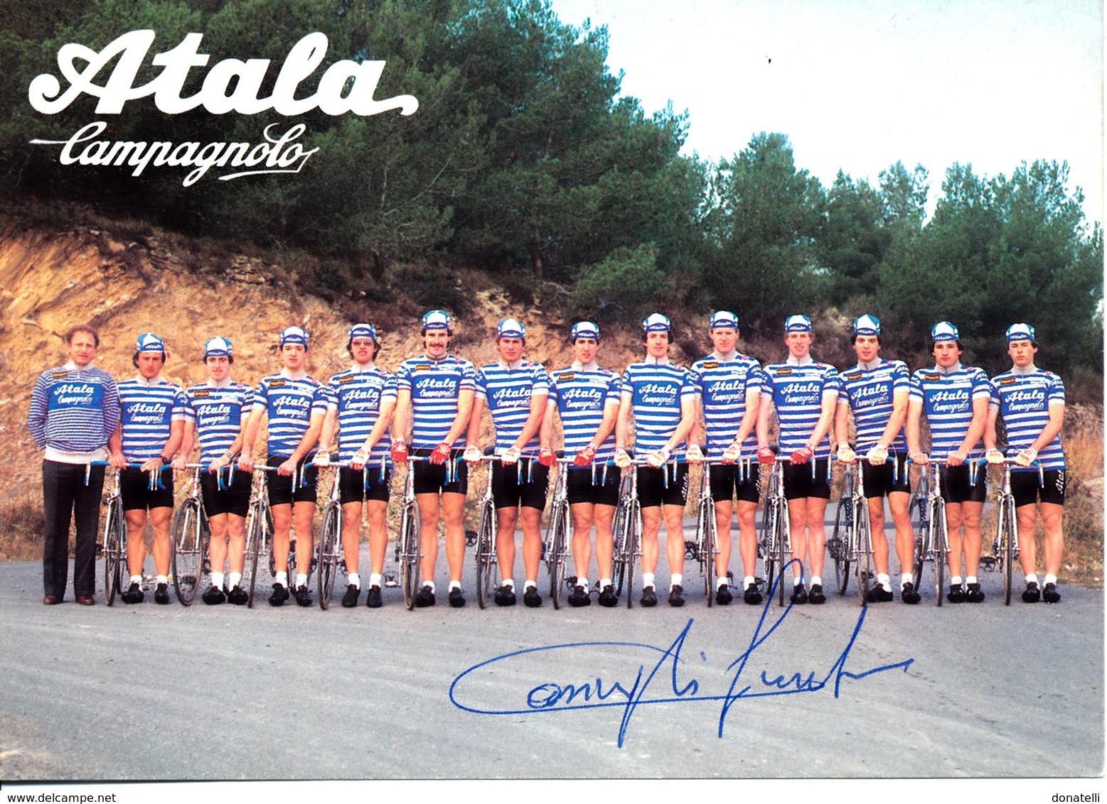 TEAM CARD | Atala - Campagnolo - Magniflex - Pirelli | 1982 | FIRMATO! | SIGNED By CASIRAGHI! - Ciclismo