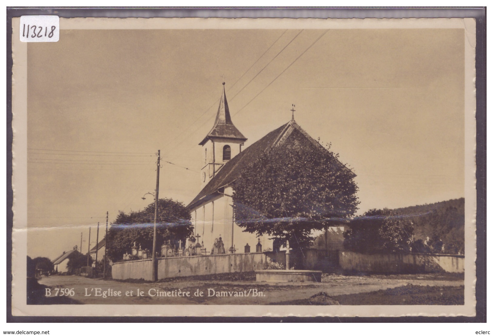 DAMVANT - L'EGLISE - ( FORT PLI HORIZONTAL ) - Damvant