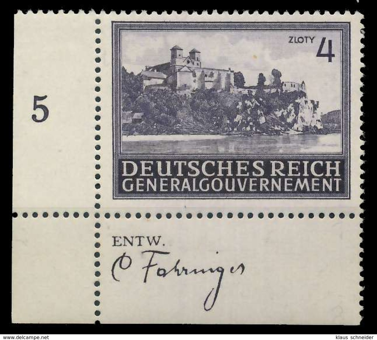 GENERALGOUVERNEMENT 1943 Nr 114 Postfrisch ECKE-ULI X8B510E - Besetzungen 1938-45