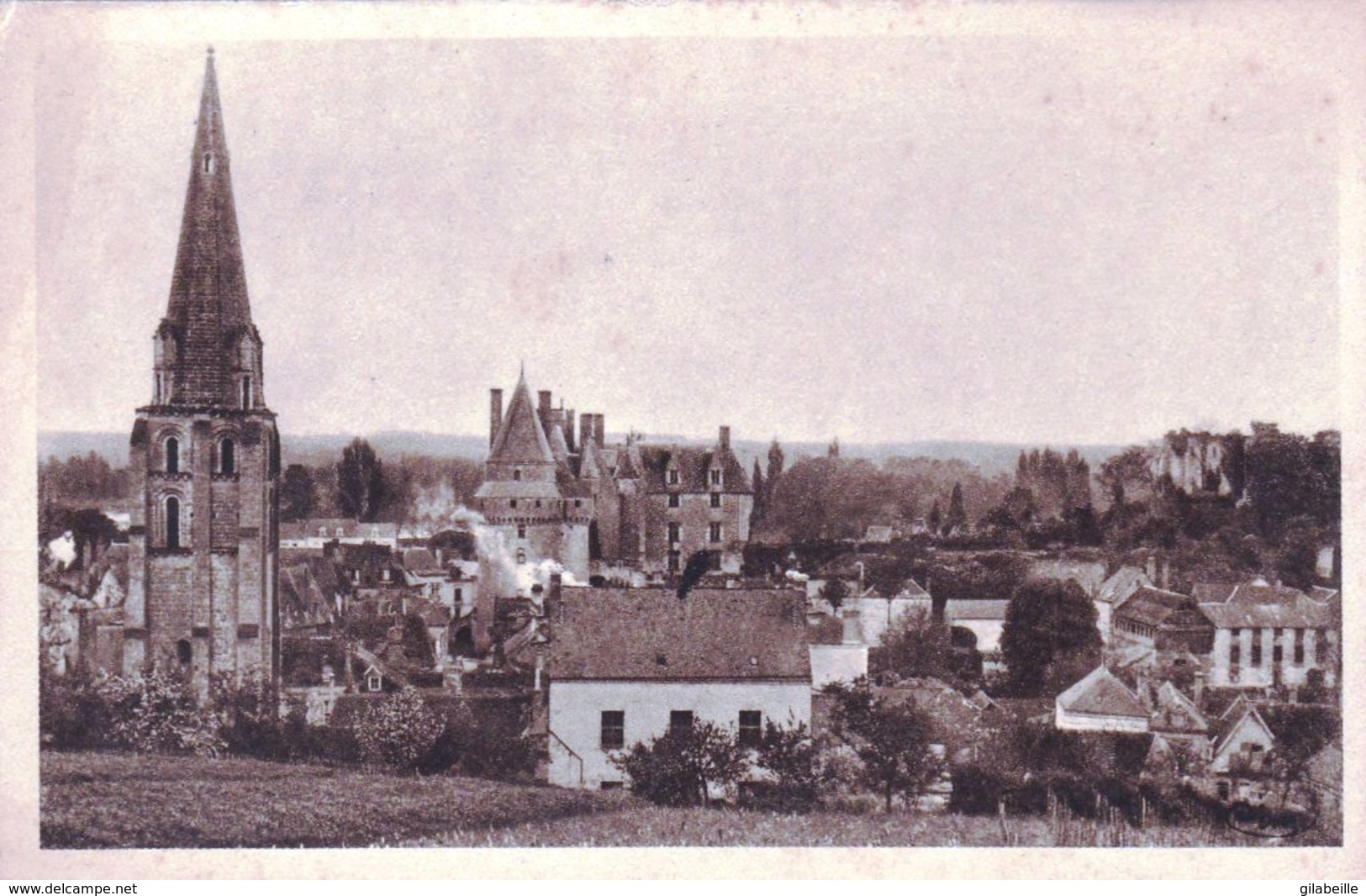 37 - Indre Et Loire - LANGEAIS  - Vue Generale Sur Le Chateau Et L Eglise - Langeais