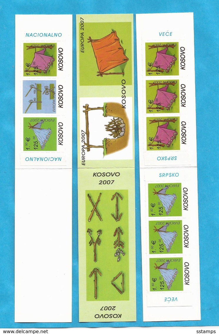 2007  KOSOVO SERBIEN TEIL SEHR KLEINE AUFLAGE EUROPA CEPT HEFTCHEN TYP A-B  AUSFERKAUF-GUENSTIG !!!!! MNH - 2007