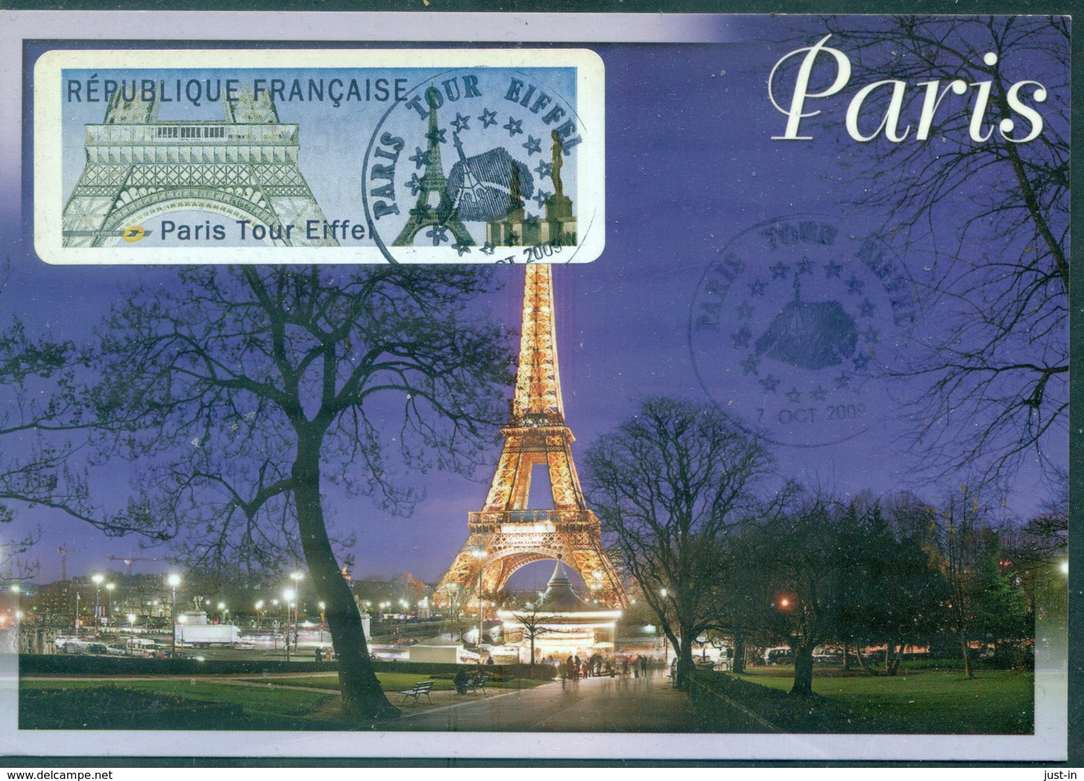 FRANCE  Carte Maximum 2009 TOUR EIFFEL Tb. - 2000-2009