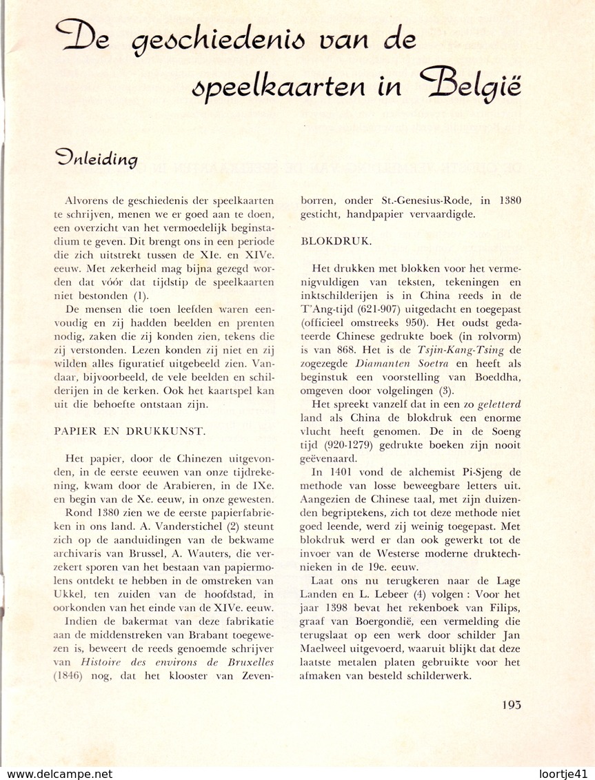 Tijdschrift - Ons Heem - Artikels Oa De Geschiedenis Van De Speelkaarten  - 1967 - Histoire