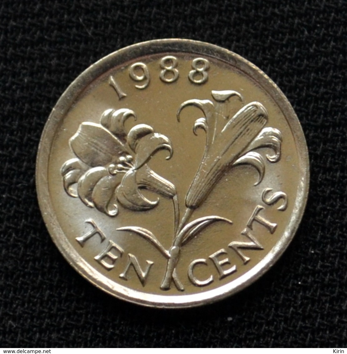 Bermuda 10 Cents 1986-97, Km46, Animal Coin, UNC - Bermuda