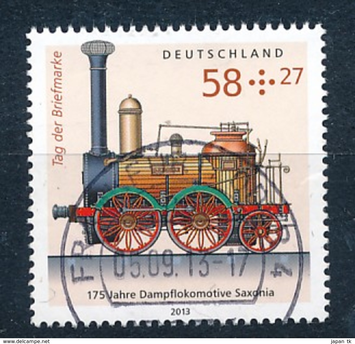 GERMANY Mi.Nr. 3027 Tag Der Briefmarke: 175 Jahre Dampflokomotive  - Saxonia  - Used - Gebraucht