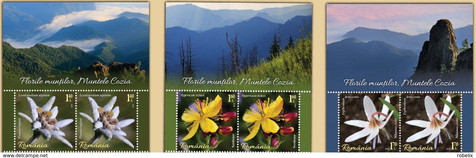 ROMANIA 2019  FLOWERS - THE MOUNTAINS’ FLOWERS -2 Sets With Illustrated Border MNH** - Other & Unclassified
