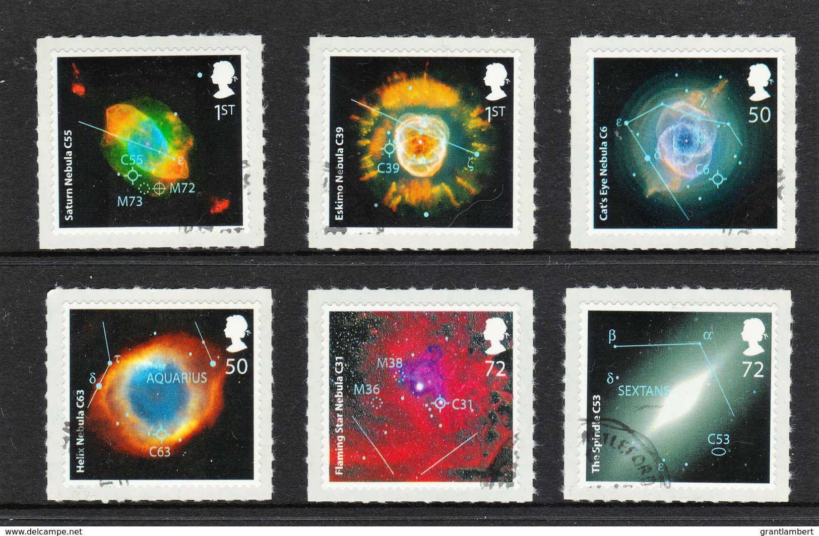 Great Britain 2007 The Sky At Night - TV Programme Set Of 6 Self-adhesives CTO - Used Stamps