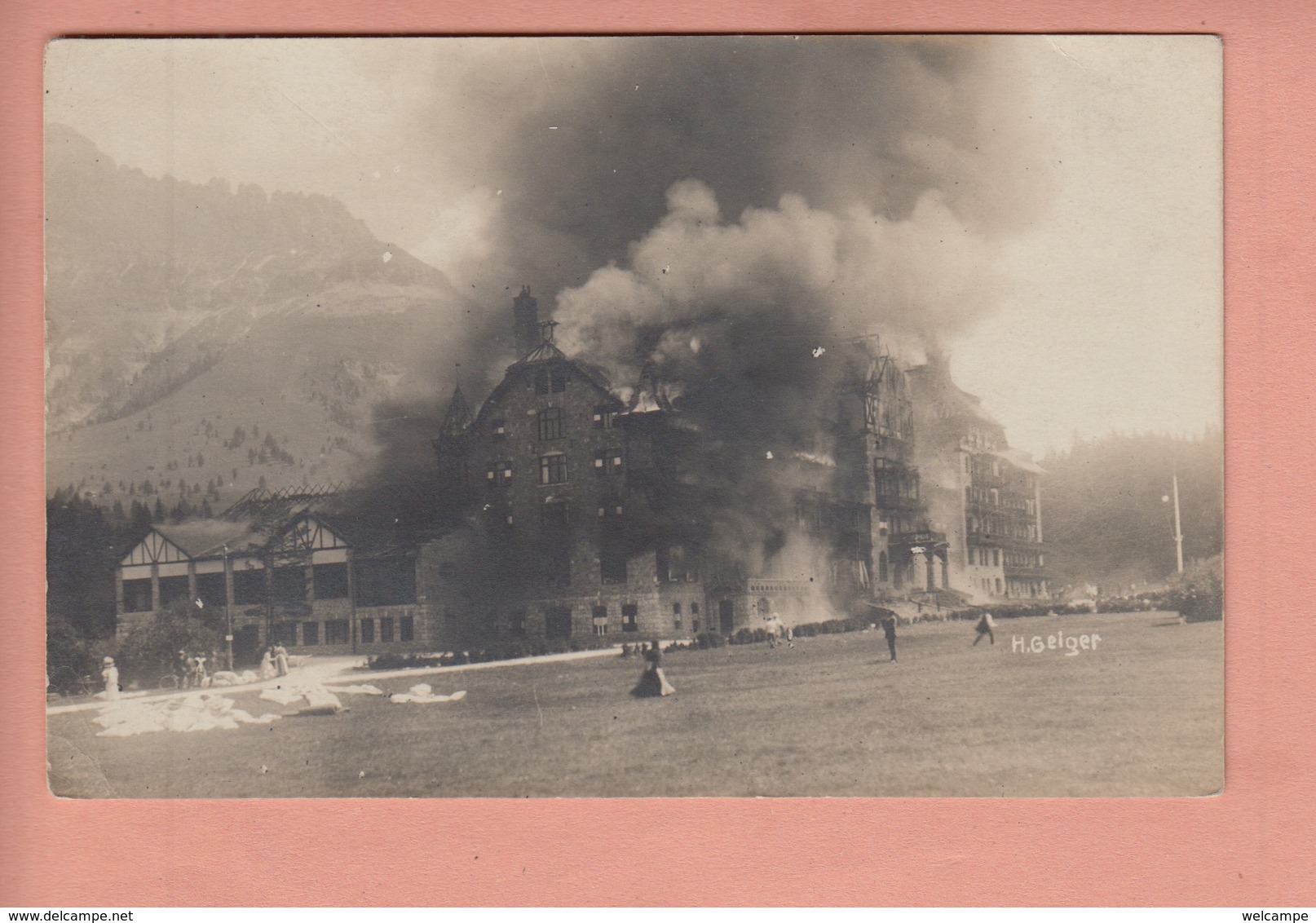 OLD  POSTCARD -  ITALY - ITALIA - FIRE 1910 - KARERSEE HOTEL - PHOTO GEIGER - Trento