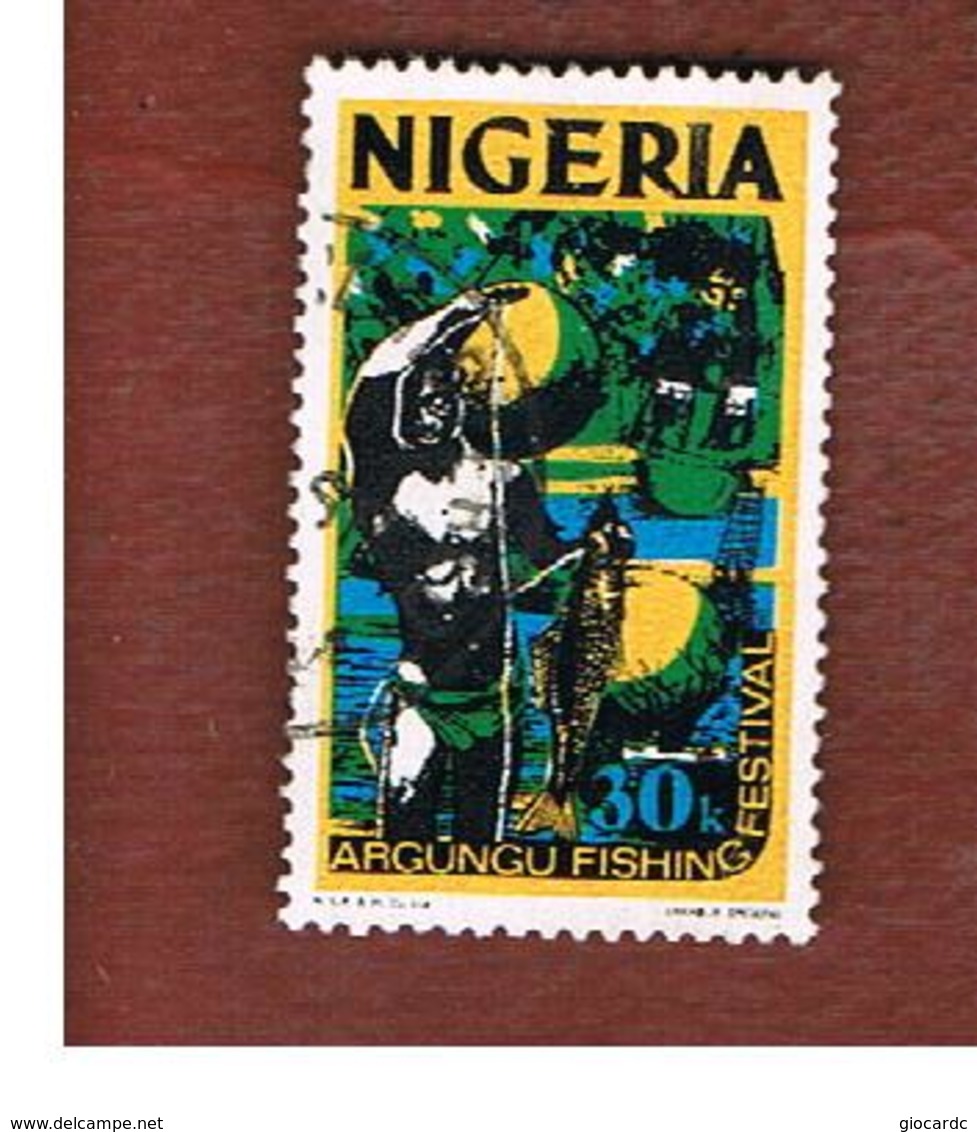 NIGERIA  -  SG 302  -  1973 ARGUNGU FISHING FESTIVAL -  USED * - Nigeria (1961-...)