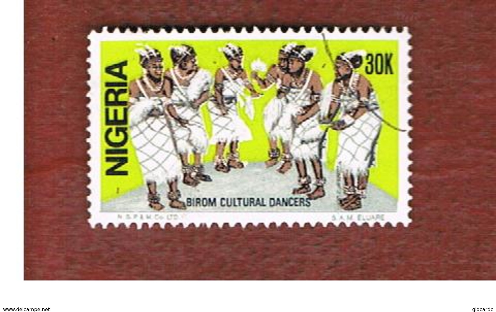 NIGERIA  -  SG 519a  -  1986 BIROM DANCERS           -  USED * - Nigeria (1961-...)