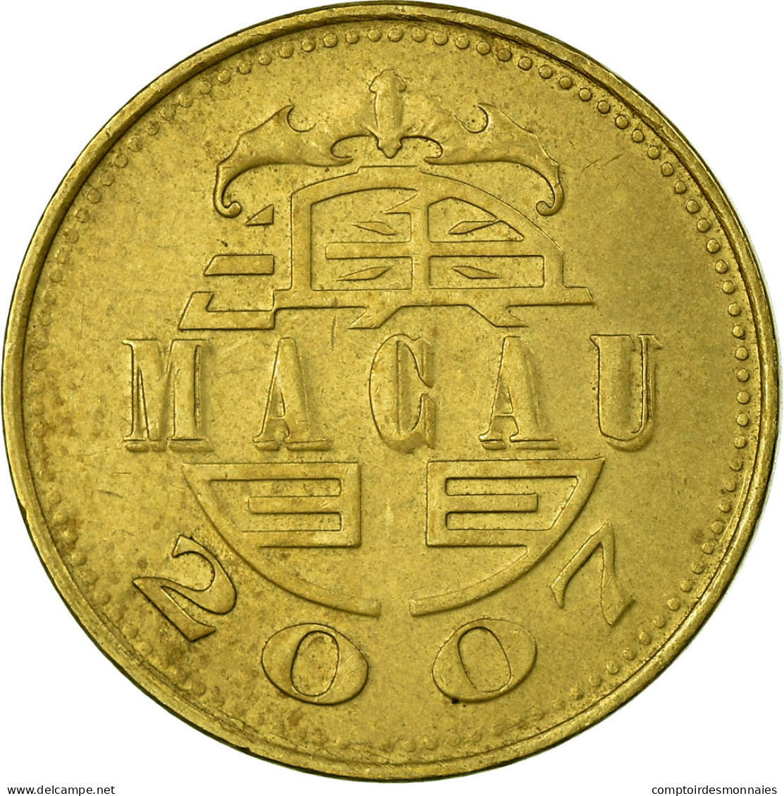 Monnaie, Macau, 10 Avos, 2007, British Royal Mint, TTB, Laiton, KM:70 - Macau