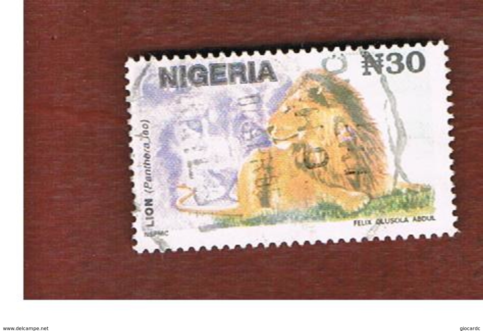 NIGERIA  -  SG 655   -  1993  ANIMALS: LION        -  USED * - Nigeria (1961-...)