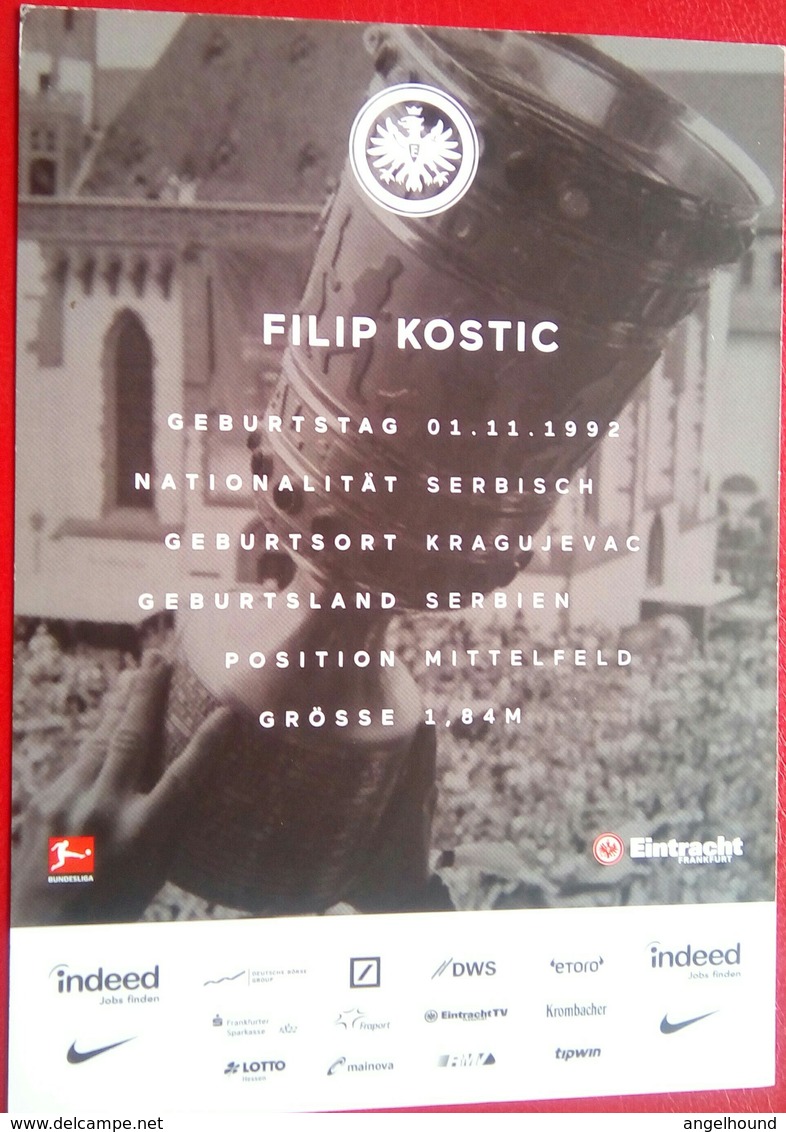 Indeed Filip Kostic - Autographes