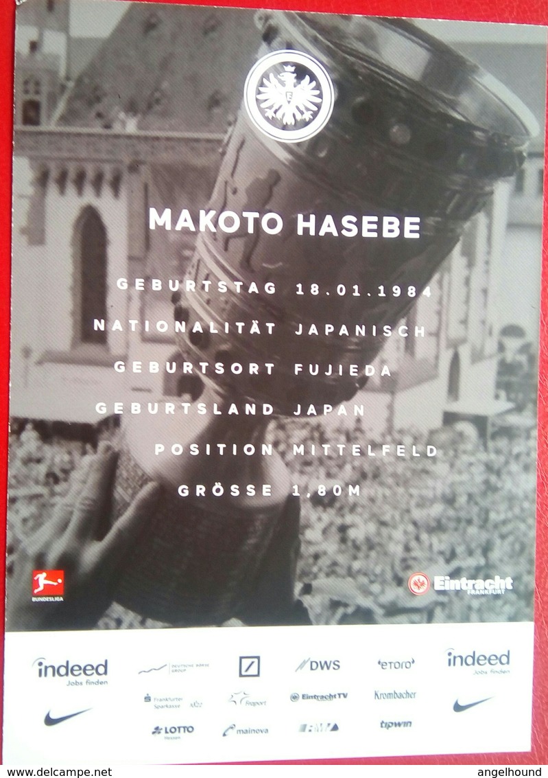 Indeed Makoto  Hasebe - Autographes