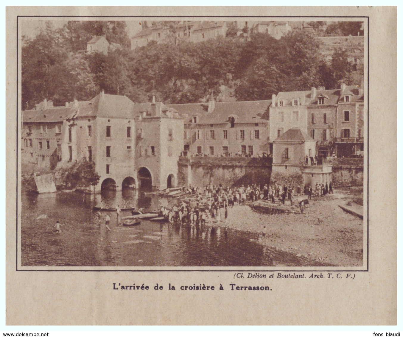 1933 - Iconographie - Terrasson-Lavilledieu (Dordogne) - Les Canoës De La Croisière De Juin - FRANCO DE PORT - Unclassified