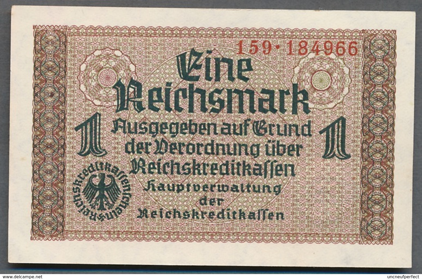 P-R136a  Ro551  ZWK-2a  1 Reichsmark 1939/44 ** UNC ** - Other & Unclassified