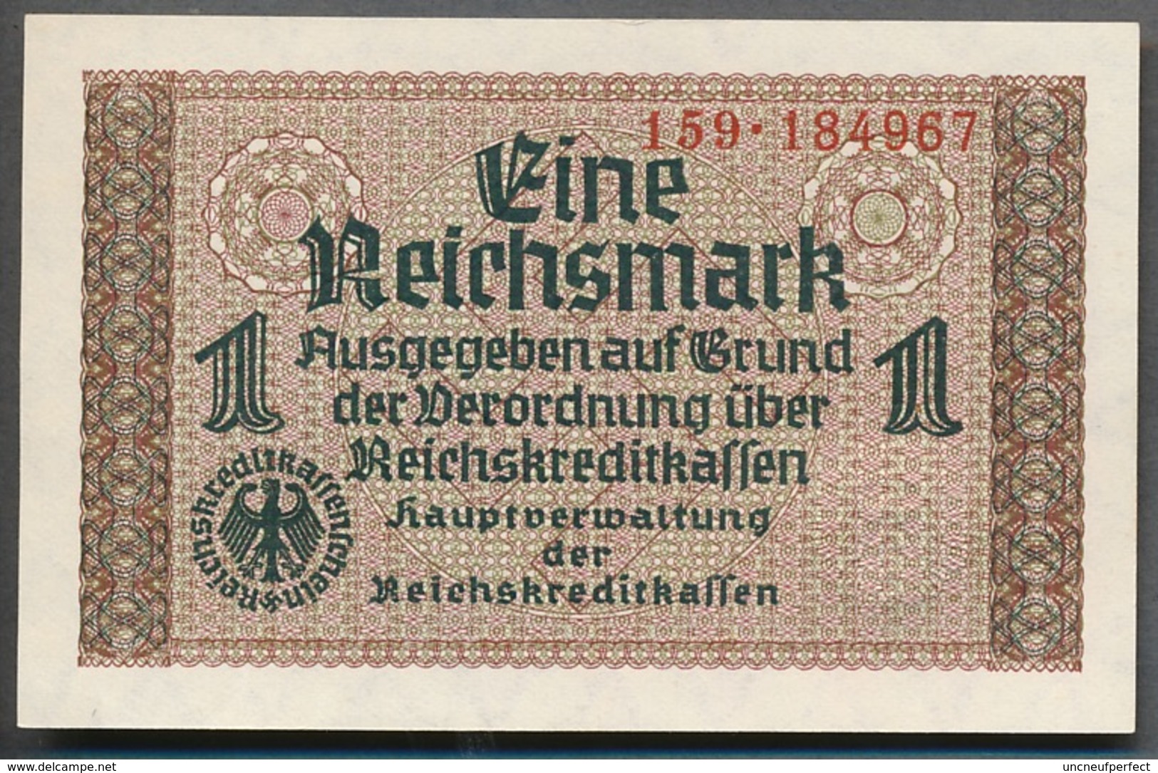 P-R136  Ro551  ZWK-2a  1 Reichsmark 1939/44 ** UNC ** - Andere & Zonder Classificatie
