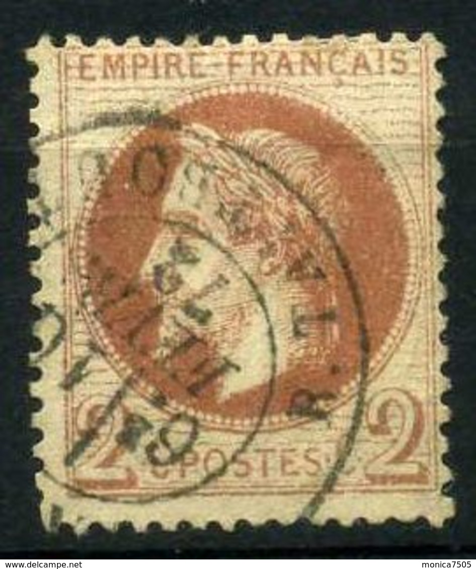 FRANCE ( POSTE ) : Y&T N° 26 TIMBRE  BIEN  OBLITERE , A VOIR . - 1863-1870 Napoleon III With Laurels