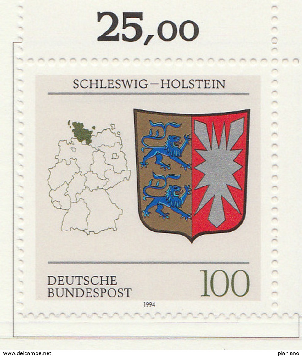 PIA - GER-  1994  : Stemma Della Provincia Di Schleswig-Holstein  -  (Yv 1576) - Nuovi