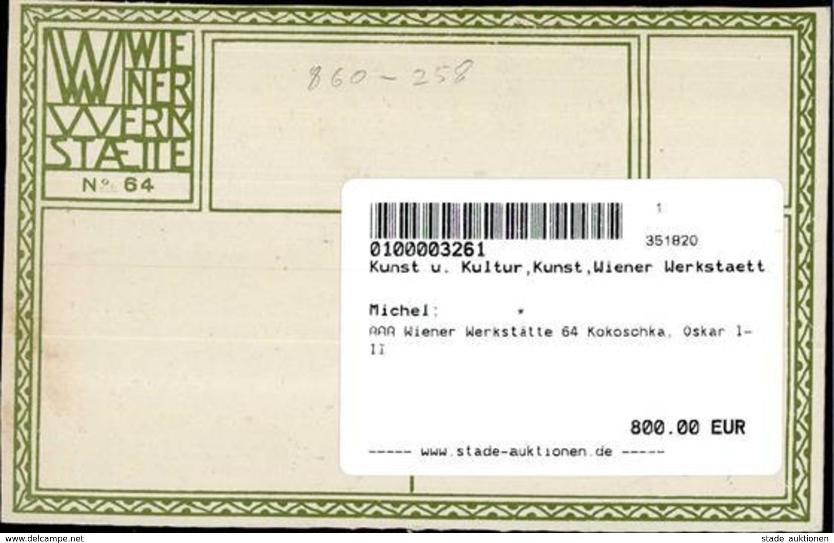 Wiener Werkstätte 64 Kokoschka, Oskar I-II - Wiener Werkstaetten