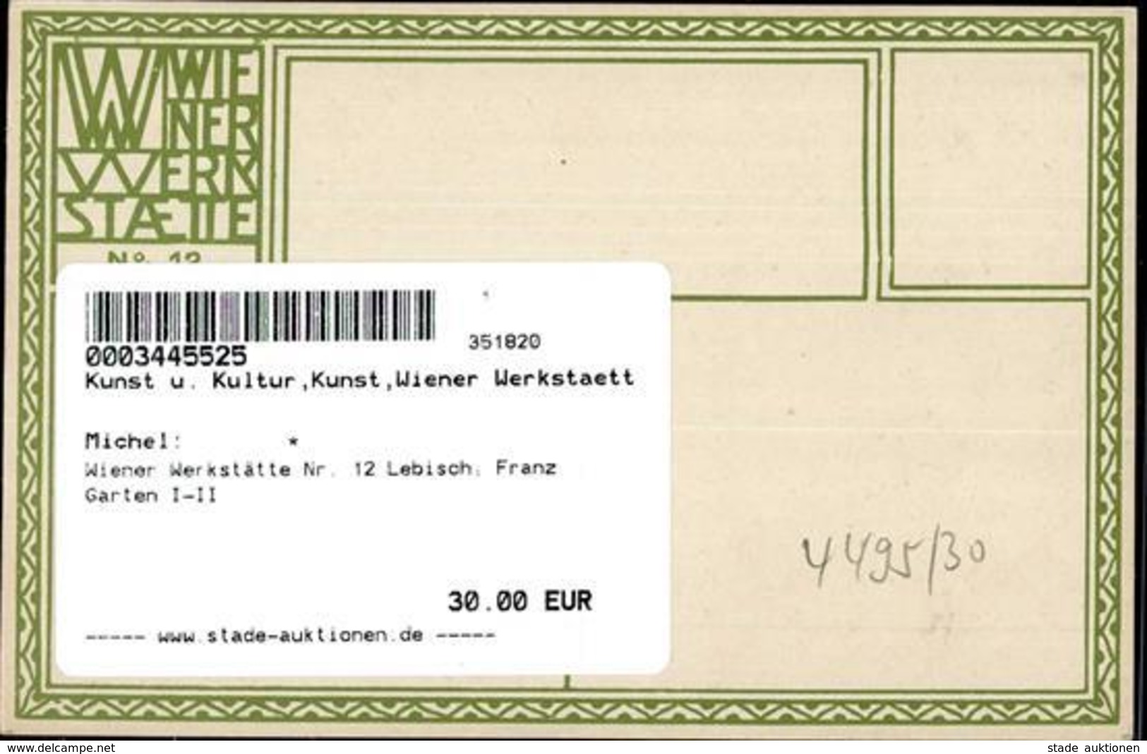 Wiener Werkstätte 12 Lebisch, Franz Garten I-II - Wiener Werkstätten