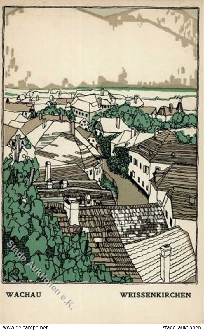 Wiener Werkstätte 715 Schwetz, Josef Kar WACHAU Weissenkichen I - Wiener Werkstaetten