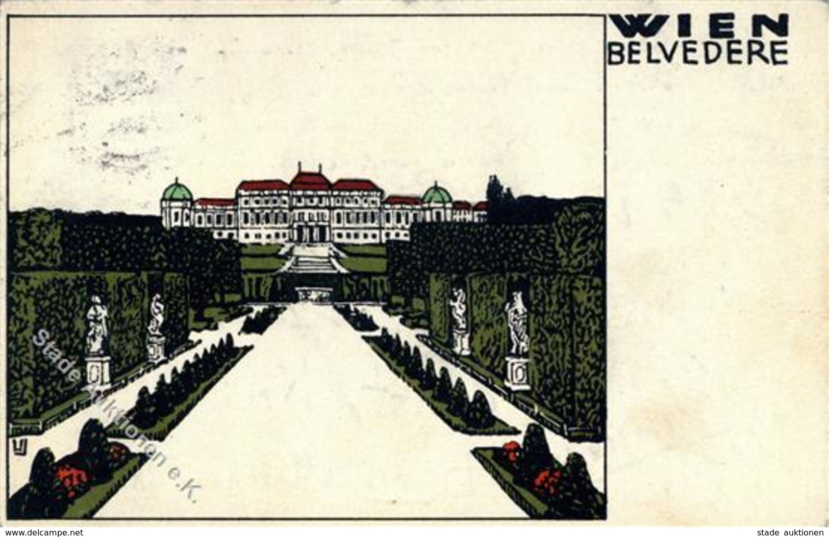 Wiener Werkstätte Urban Janke Wien Belvedere 1909 I-II (fleckig) - Wiener Werkstaetten