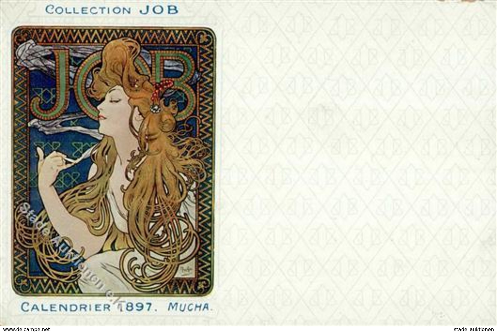 Mucha, Alfons Collection JOB Calendrier 1897 Jugendstil I-II (Ecken Abgestoßen) Art Nouveau - Mucha, Alphonse