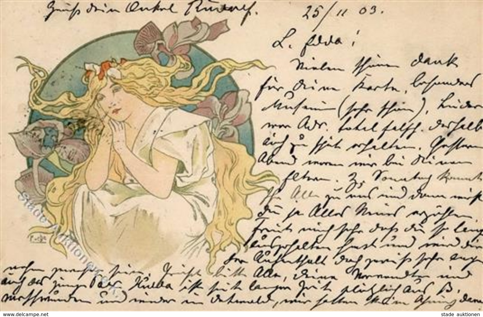 Mucha, Alfons Frau 1909 I-II (fleckig) - Mucha, Alphonse