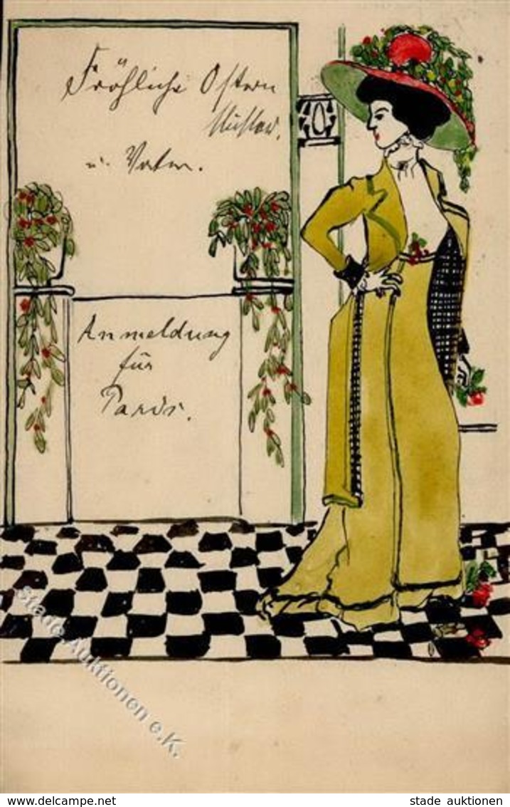Jugendstil Frau 1914 I-II Art Nouveau - Autres & Non Classés
